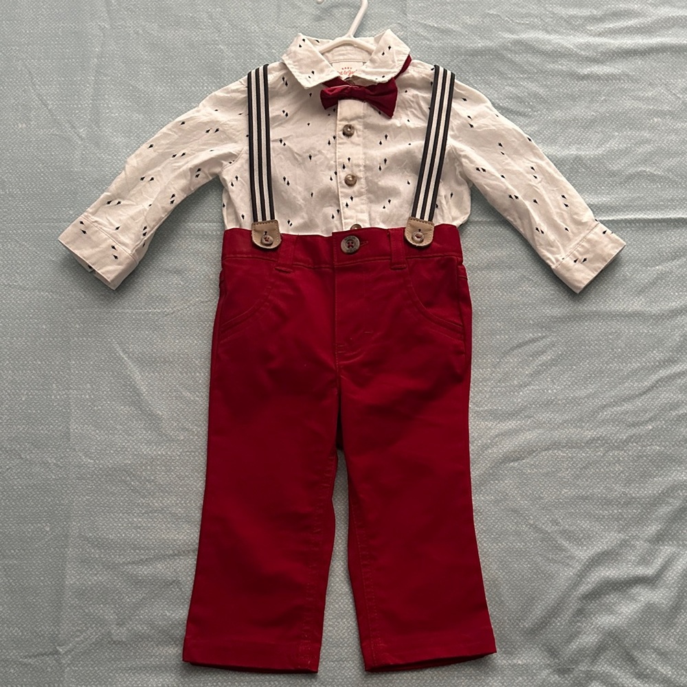 Cat&Jack Baby Boys' 2pc Tree Print Top & Bottom Set - Cream/Red, 6-9m
Ivory/Red